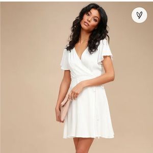 Lulus Harbor Point White Wrap Dress